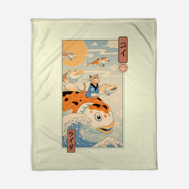 Flying Carp Rider-None-Fleece-Blanket-vp021