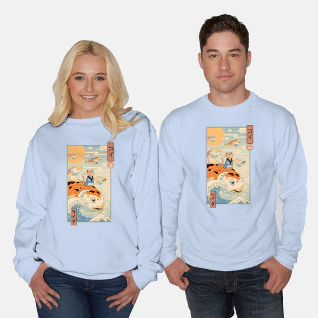 Flying Carp Rider-Unisex-Crew Neck-Sweatshirt-vp021