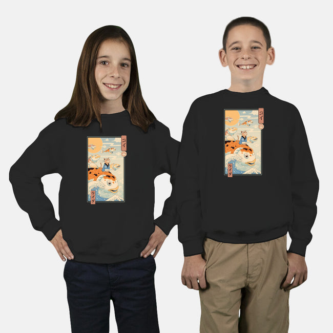Flying Carp Rider-Youth-Crew Neck-Sweatshirt-vp021