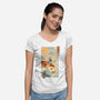 Flying Carp Rider-Womens-V-Neck-Tee-vp021