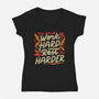 Work Hard Rest Harder-Womens-V-Neck-Tee-koalastudio