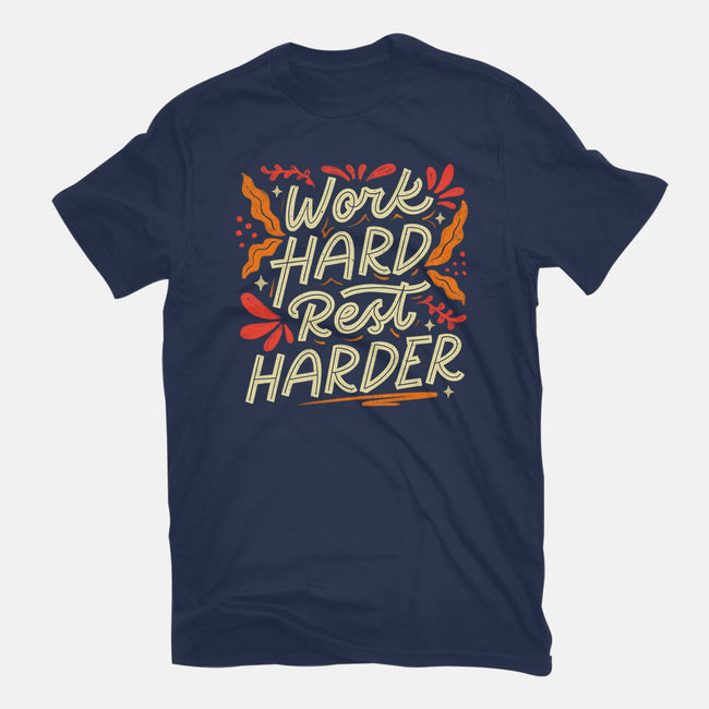 Work Hard Rest Harder-Womens-Fitted-Tee-koalastudio