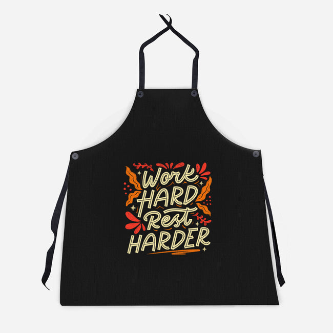 Work Hard Rest Harder-Unisex-Kitchen-Apron-koalastudio
