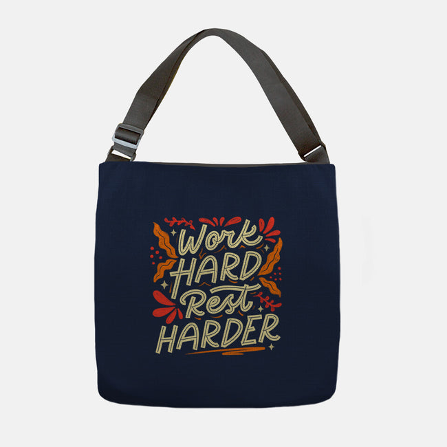 Work Hard Rest Harder-None-Adjustable Tote-Bag-koalastudio
