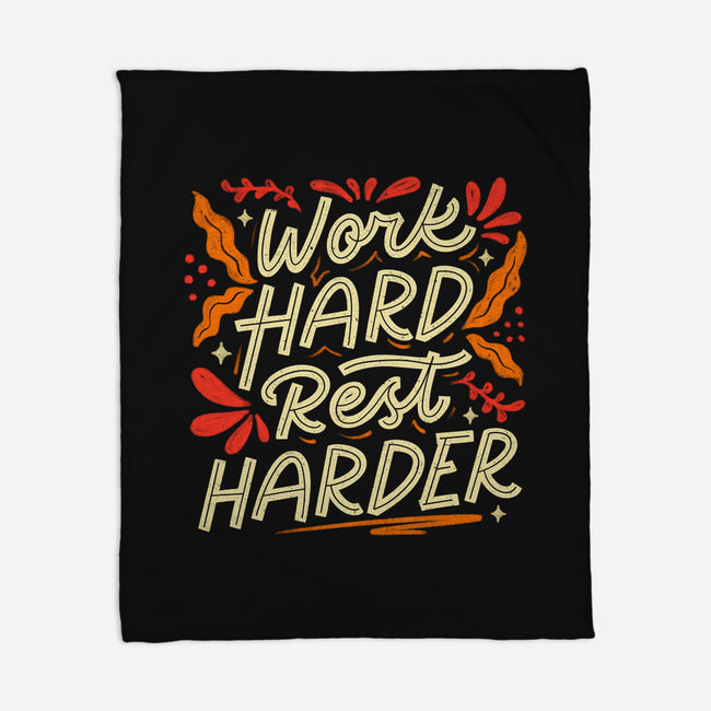Work Hard Rest Harder-None-Fleece-Blanket-koalastudio