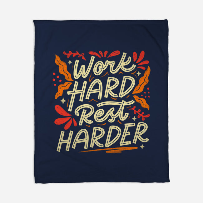 Work Hard Rest Harder-None-Fleece-Blanket-koalastudio