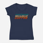 Functioning Because Of Coffee-Womens-V-Neck-Tee-koalastudio