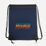 Functioning Because Of Coffee-None-Drawstring-Bag-koalastudio