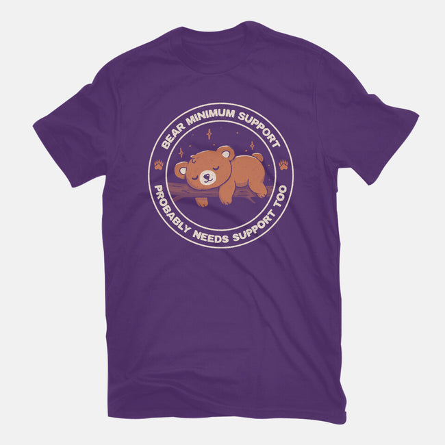 Bear Mininum Support-Womens-Fitted-Tee-koalastudio