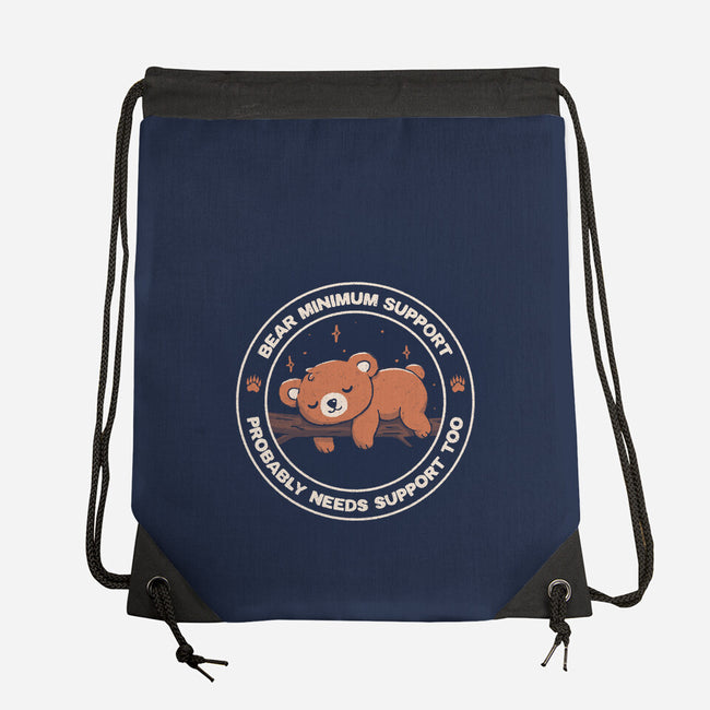Bear Mininum Support-None-Drawstring-Bag-koalastudio