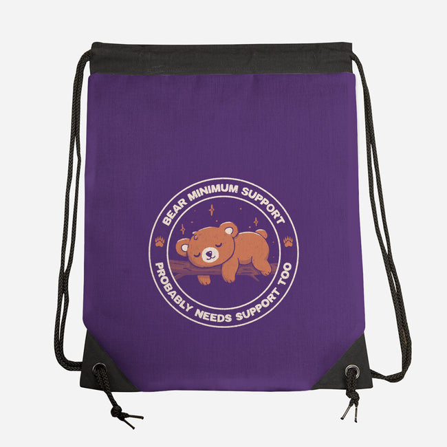 Bear Mininum Support-None-Drawstring-Bag-koalastudio