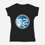 42 The Ultimate Answer-Womens-V-Neck-Tee-CarloJ1956