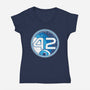 42 The Ultimate Answer-Womens-V-Neck-Tee-CarloJ1956