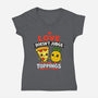 Love Doesn't Judge-Womens-V-Neck-Tee-fanfabio