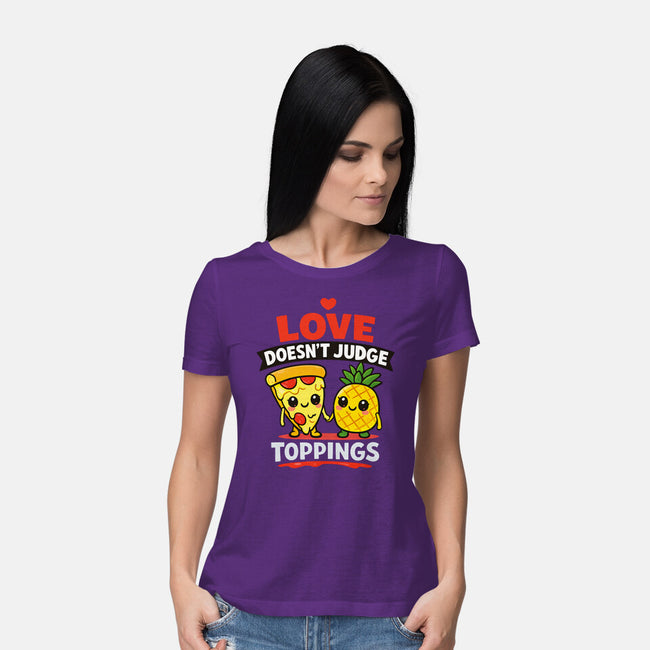 Love Doesn't Judge-Womens-Basic-Tee-fanfabio
