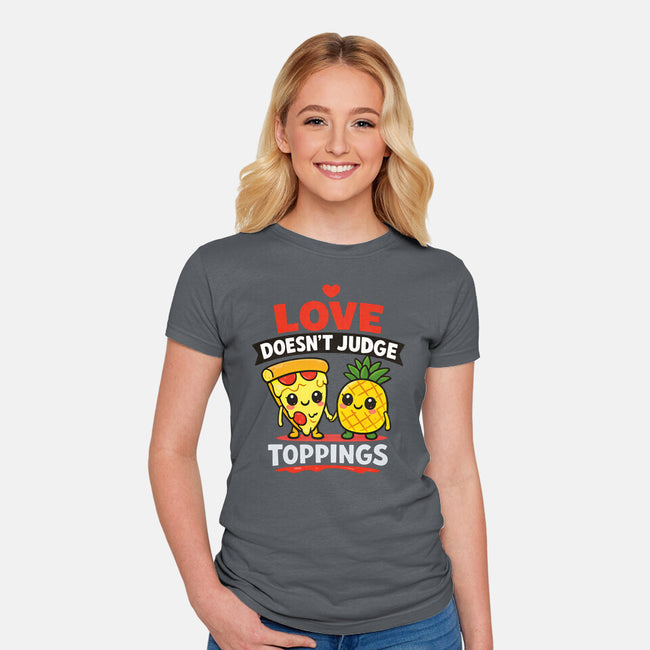 Love Doesn't Judge-Womens-Fitted-Tee-fanfabio