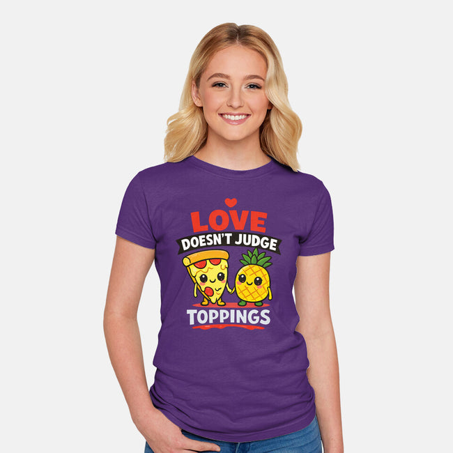 Love Doesn't Judge-Womens-Fitted-Tee-fanfabio