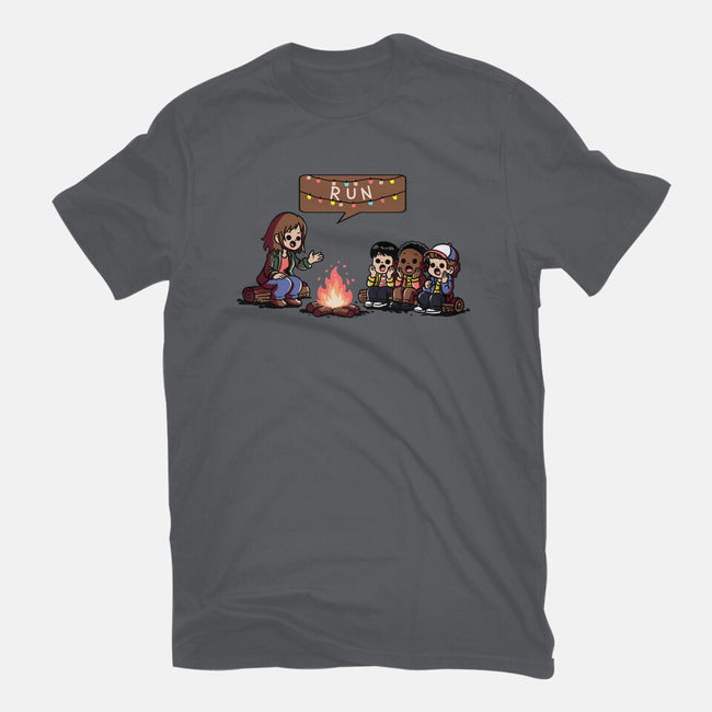 Scary Lights-Womens-Fitted-Tee-fanfabio