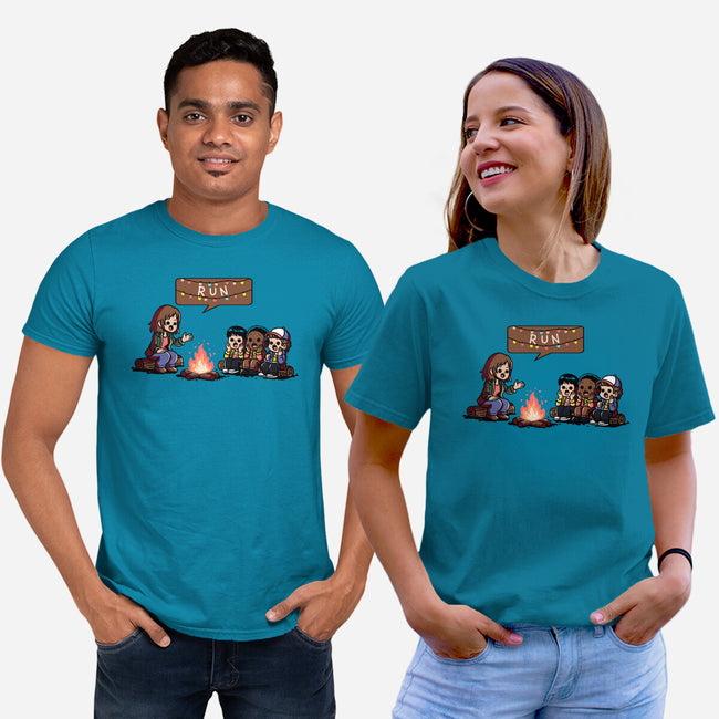 Scary Lights-Unisex-Basic-Tee-fanfabio