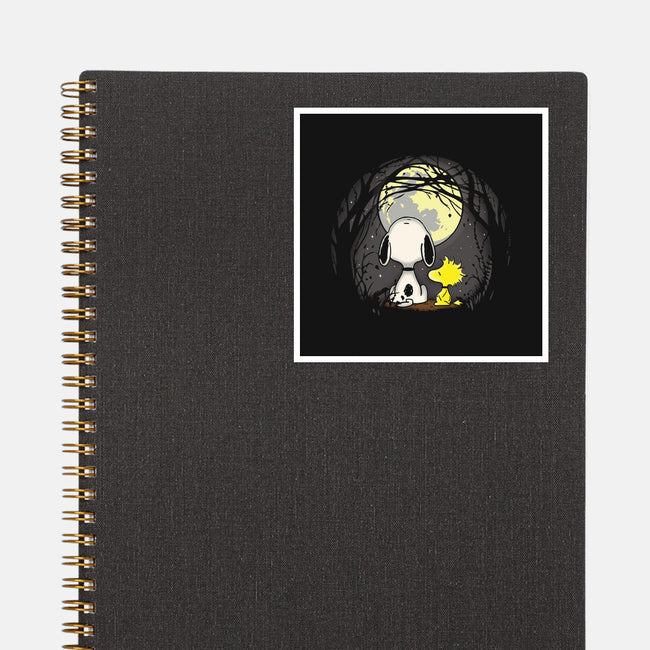 Snoopy's Moon-None-Glossy-Sticker-turborat14