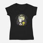 Snoopy's Moon-Womens-V-Neck-Tee-turborat14