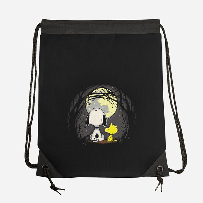Snoopy's Moon-None-Drawstring-Bag-turborat14