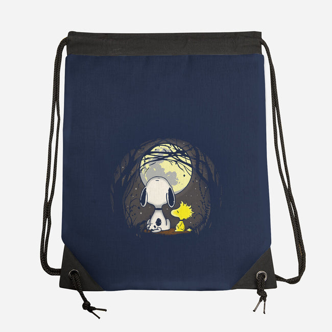 Snoopy's Moon-None-Drawstring-Bag-turborat14