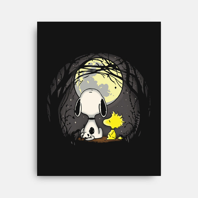 Snoopy's Moon-None-Stretched-Canvas-turborat14