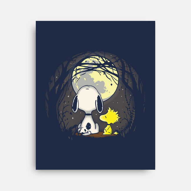 Snoopy's Moon-None-Stretched-Canvas-turborat14