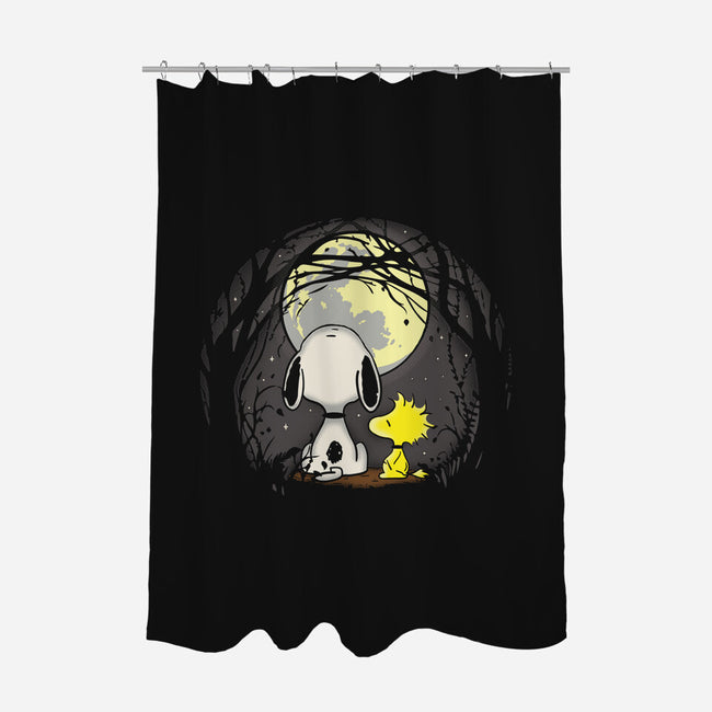 Snoopy's Moon-None-Polyester-Shower Curtain-turborat14