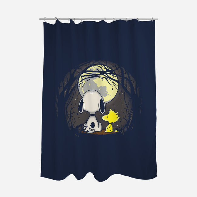 Snoopy's Moon-None-Polyester-Shower Curtain-turborat14