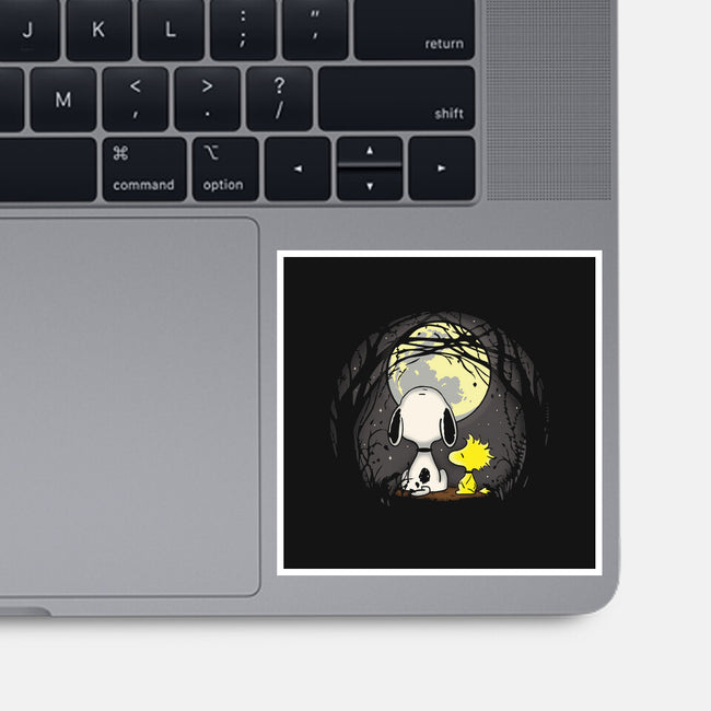 Snoopy's Moon-None-Glossy-Sticker-turborat14