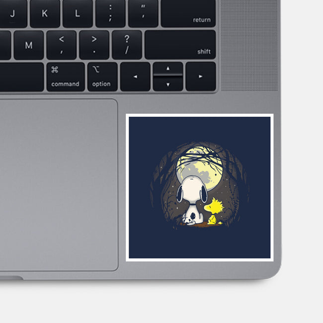 Snoopy's Moon-None-Glossy-Sticker-turborat14