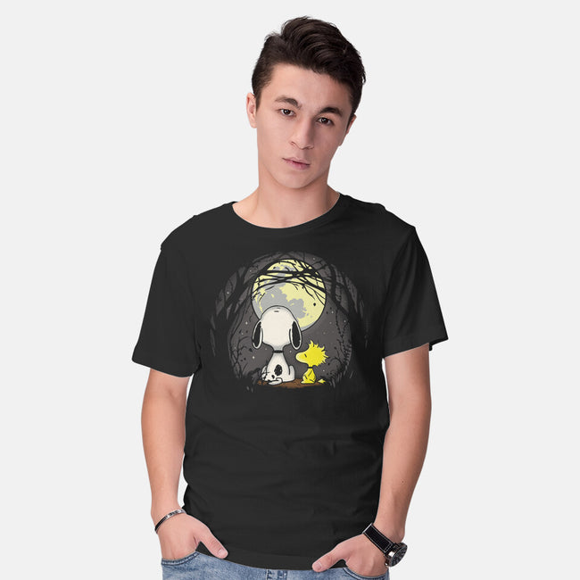 Snoopy's Moon-Mens-Basic-Tee-turborat14