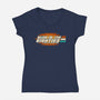 Old School Hero-Womens-V-Neck-Tee-Melonseta