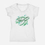 Turtle Watercolor-Womens-V-Neck-Tee-ellr