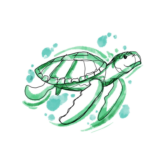 Turtle Watercolor-Unisex-Basic-Tee-ellr