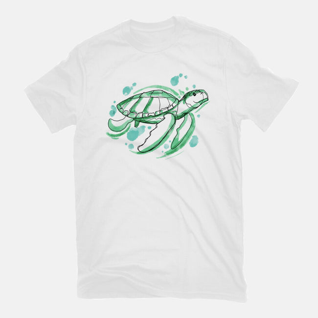 Turtle Watercolor-Unisex-Basic-Tee-ellr