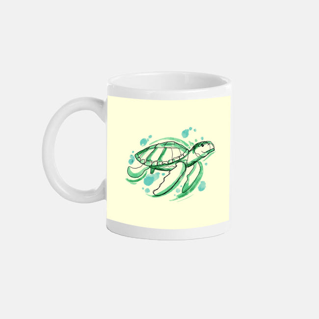 Turtle Watercolor-None-Mug-Drinkware-ellr
