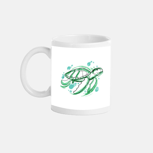 Turtle Watercolor-None-Mug-Drinkware-ellr