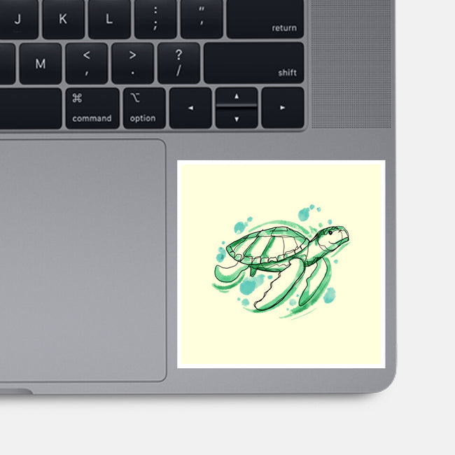 Turtle Watercolor-None-Glossy-Sticker-ellr