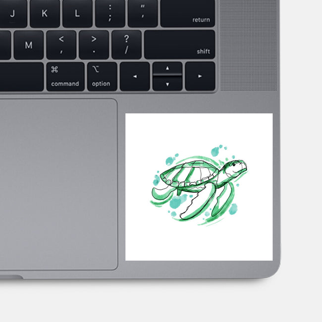 Turtle Watercolor-None-Glossy-Sticker-ellr
