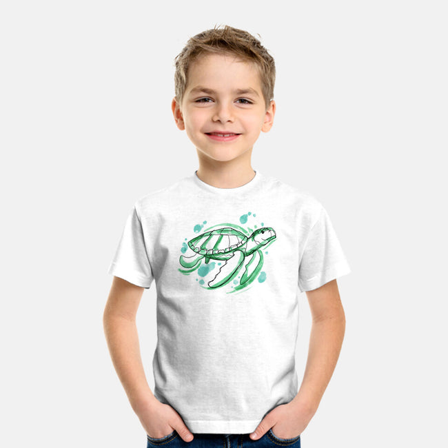 Turtle Watercolor-Youth-Basic-Tee-ellr