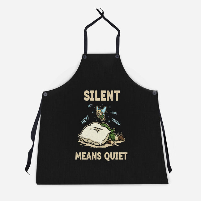 Silent Means Quiet-Unisex-Kitchen-Apron-LILIVIA