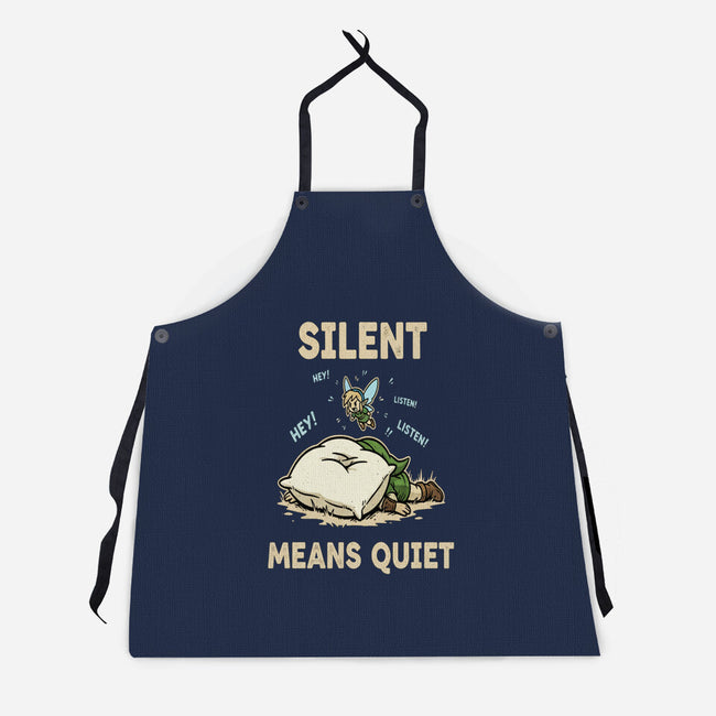 Silent Means Quiet-Unisex-Kitchen-Apron-LILIVIA