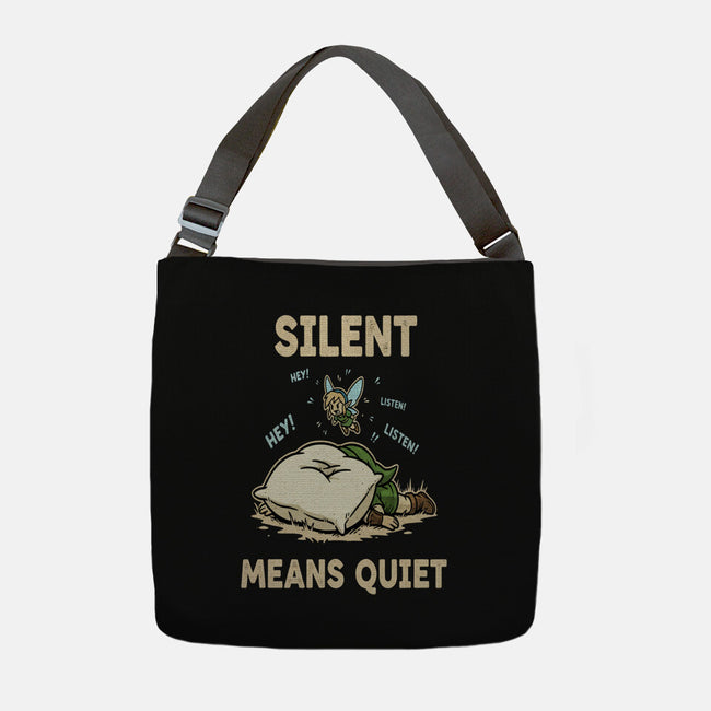 Silent Means Quiet-None-Adjustable Tote-Bag-LILIVIA
