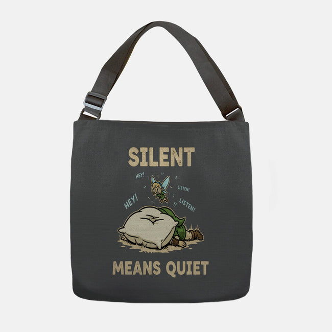 Silent Means Quiet-None-Adjustable Tote-Bag-LILIVIA