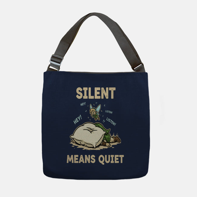 Silent Means Quiet-None-Adjustable Tote-Bag-LILIVIA