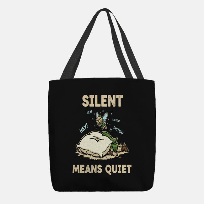 Silent Means Quiet-None-Basic Tote-Bag-LILIVIA
