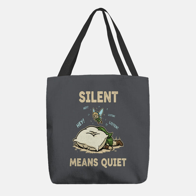 Silent Means Quiet-None-Basic Tote-Bag-LILIVIA